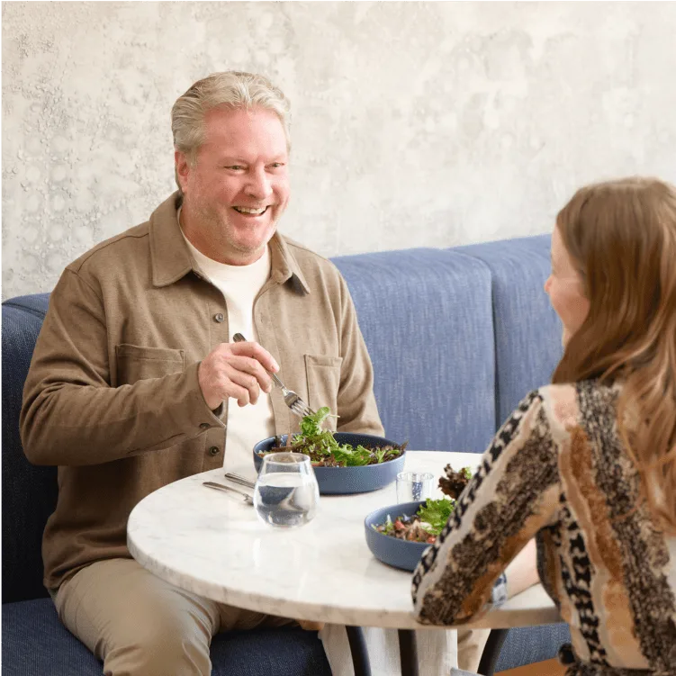 A couple having lunch